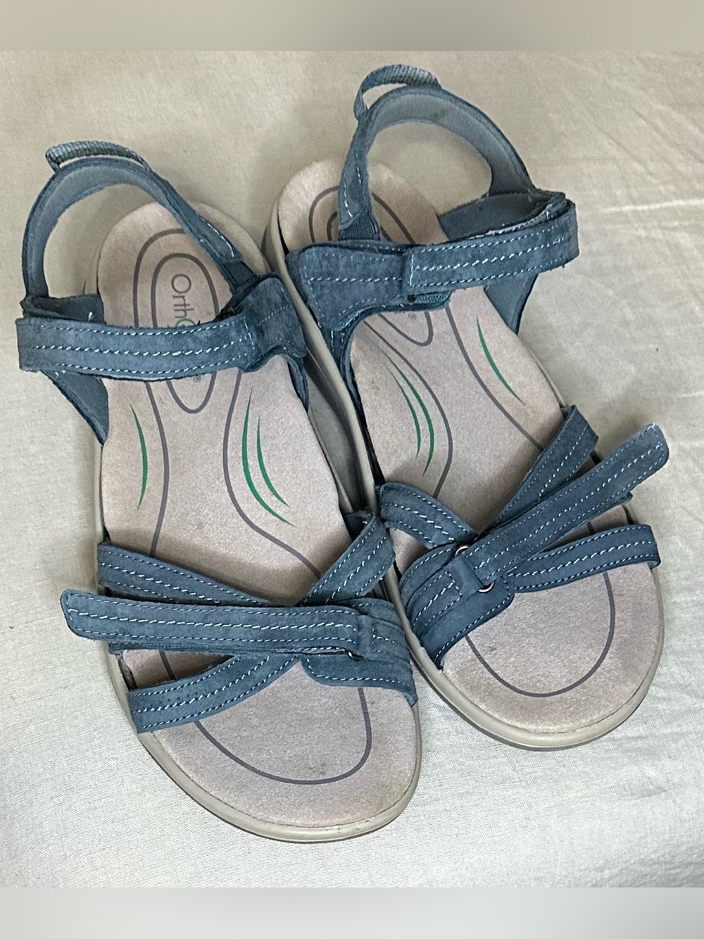 Women’s Orthofeet Hydra 929 Blue Cushioned Support Sandals Size 10 D (Wide)